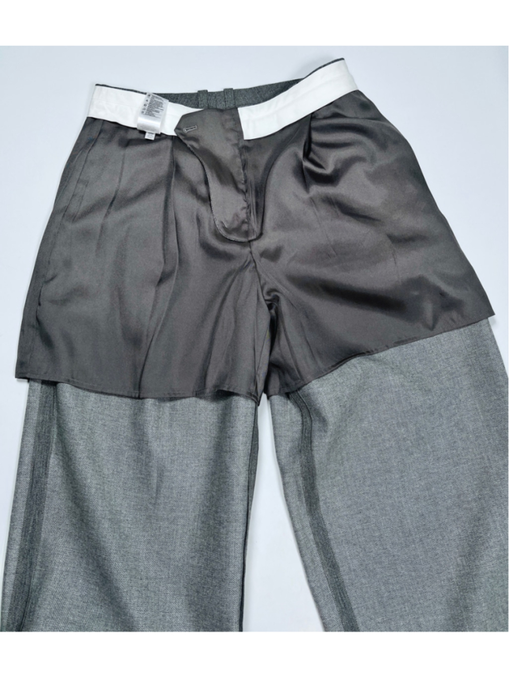Vince Womans Trausers Wool Blend Pleated Pants Grey Size 8 Wool Viscose Tailored - Picture 4 of 11